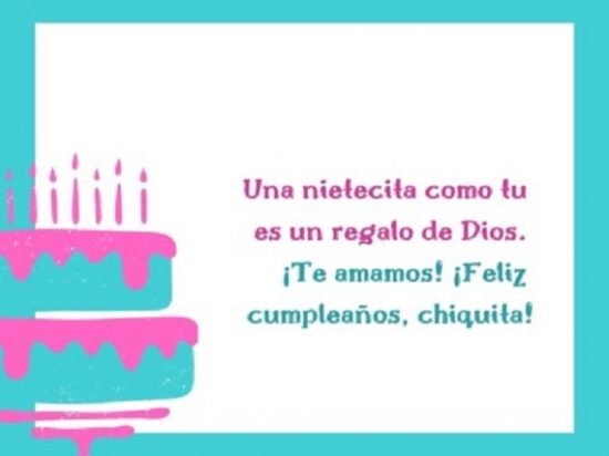 Felicitaciones de Cumpleaños para una NIETA 2023