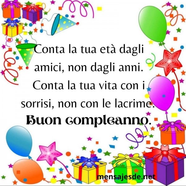 Feliz cumpleaños en Italiano.